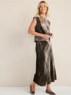 Haven Well Within Textured Velvet Maxi Skirt. Size S NWT